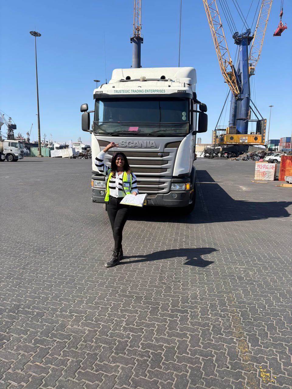 Scania truck at the port