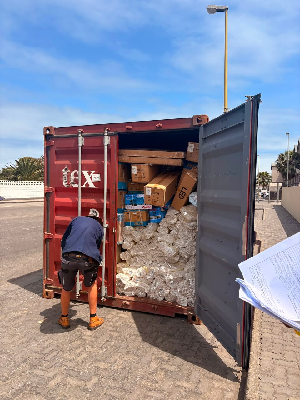 Customs container inspection